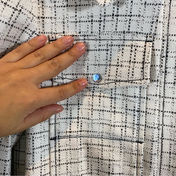 NEW Hugo Boss Tweed White and Black Jacket Size 2 (UK Size 6) - Picture 4 of 14